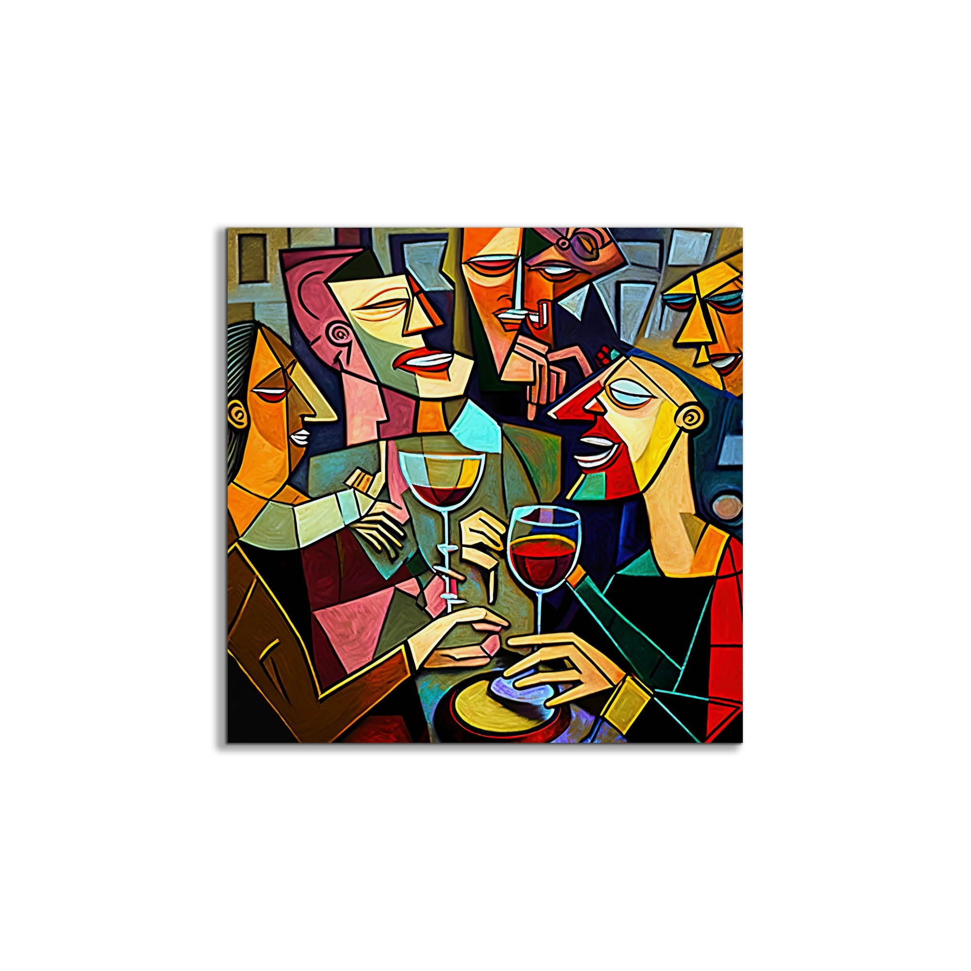 Canvas Wall Art-Picasso Drinking Group-Printed Artwork.