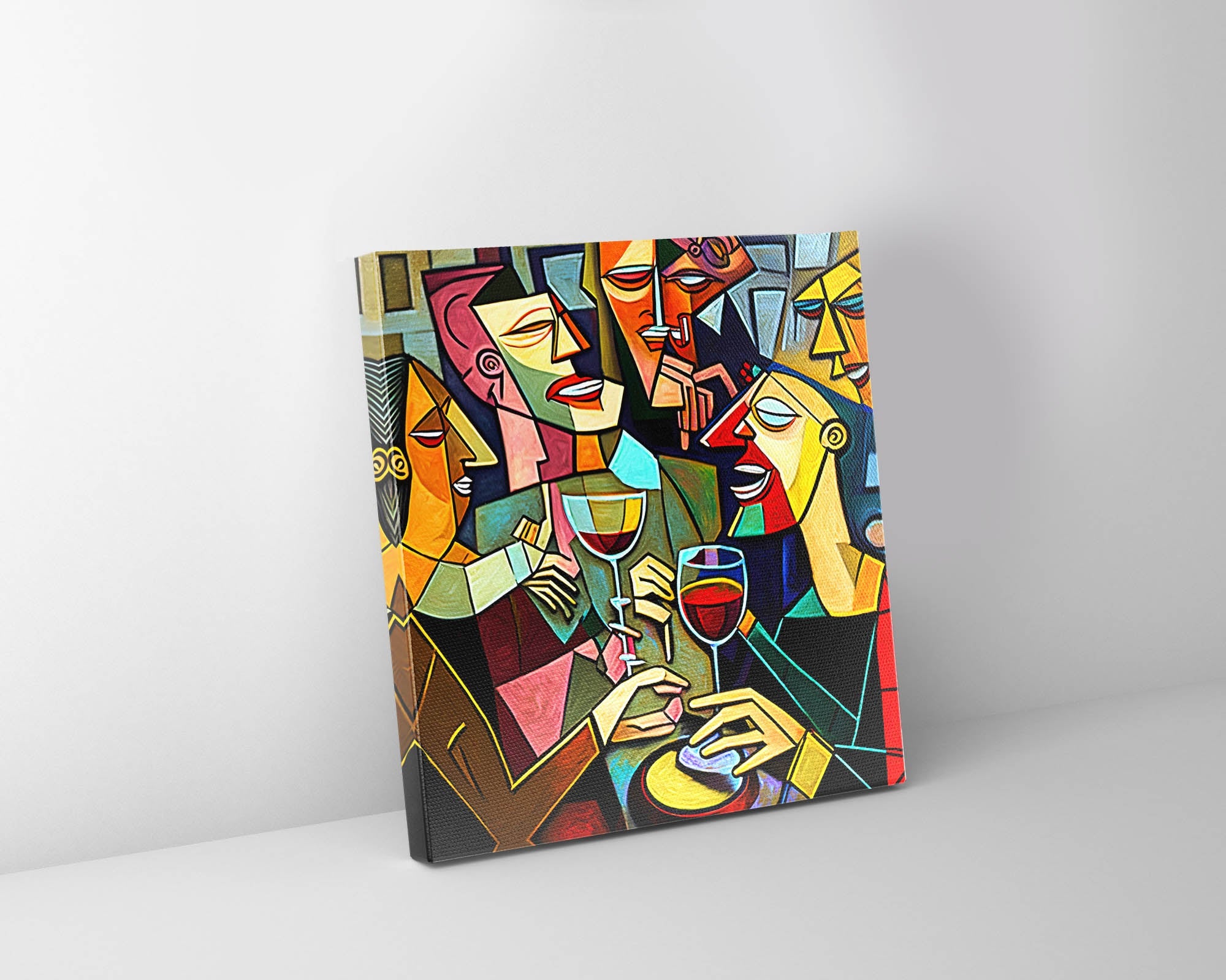 Canvas Wall Art-Picasso Drinking Group-Printed Artwork.