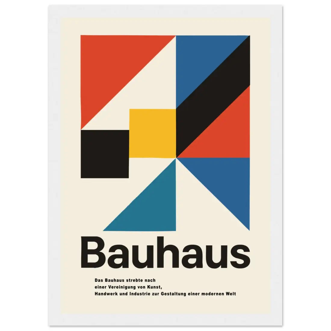 Bauhaus Modern Geometry artwork poster.