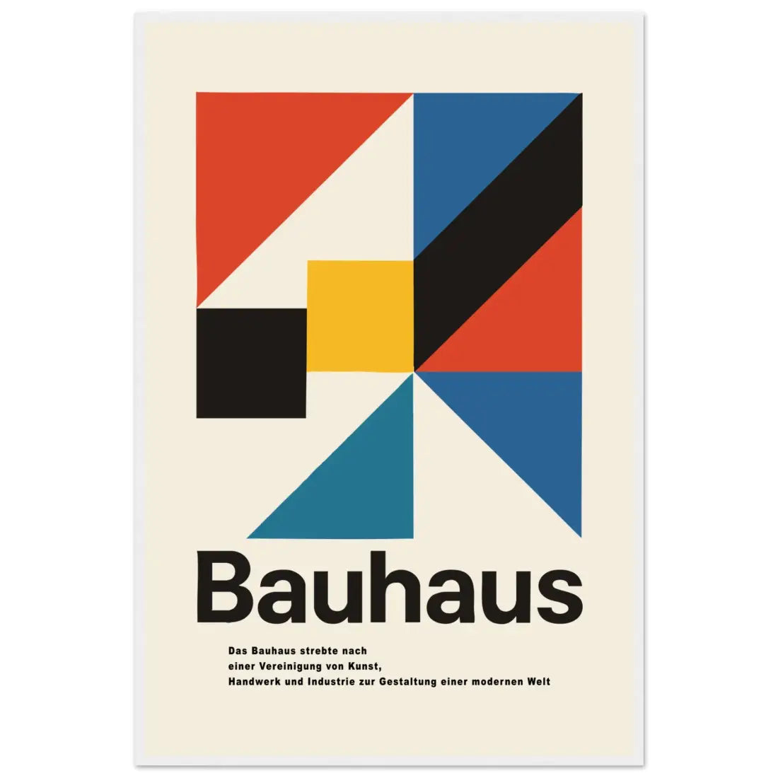 Bauhaus Modern Geometry artwork poster.