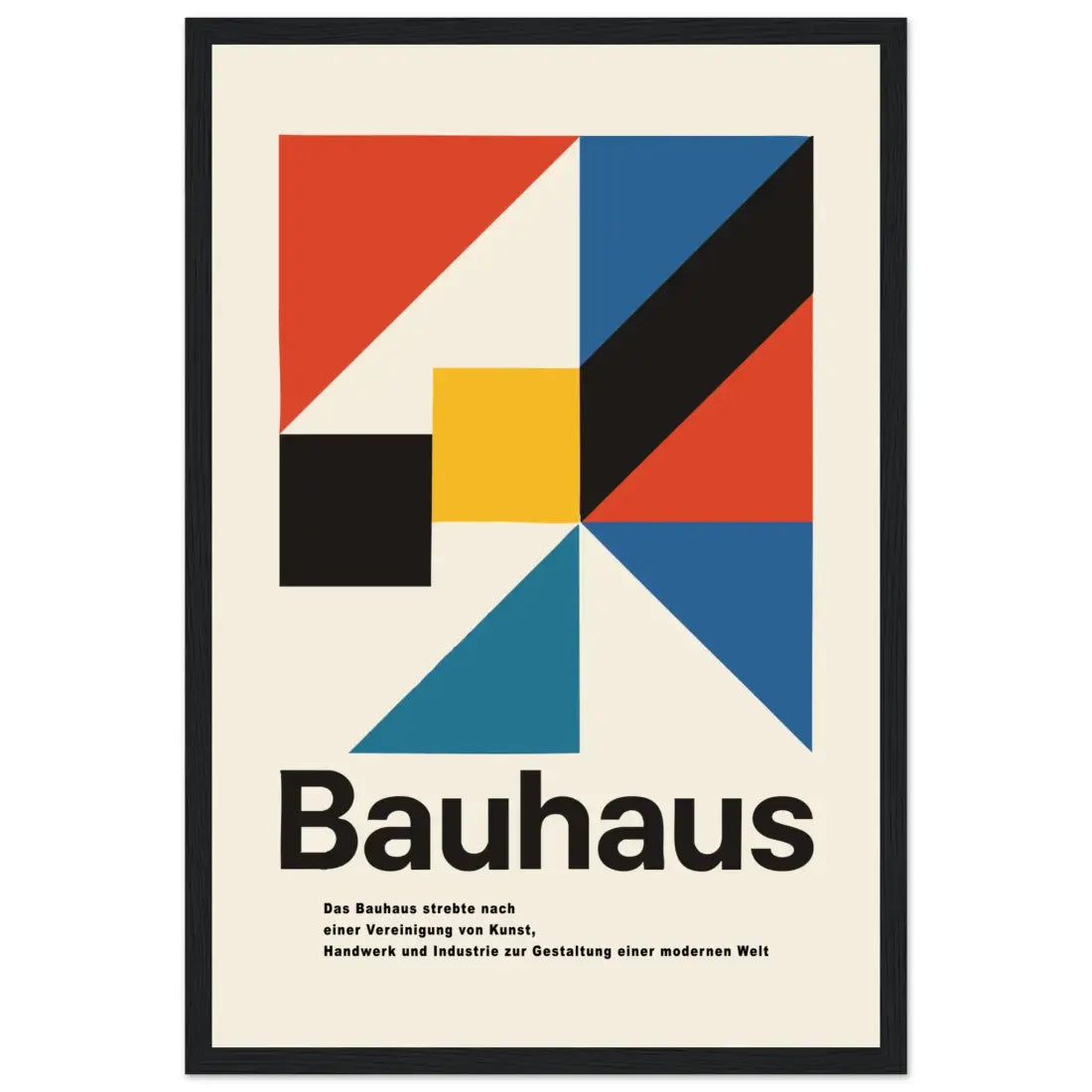 Bauhaus Modern Geometry artwork poster.