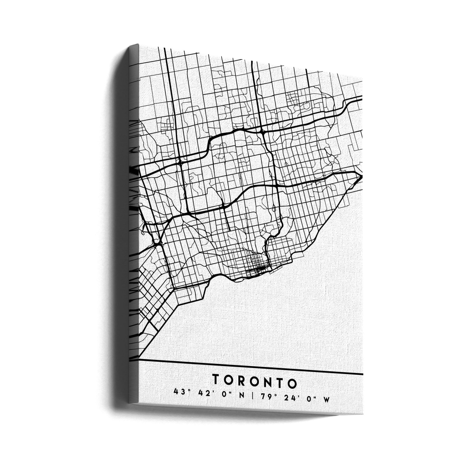 Black Maps 89 Canvas Print.