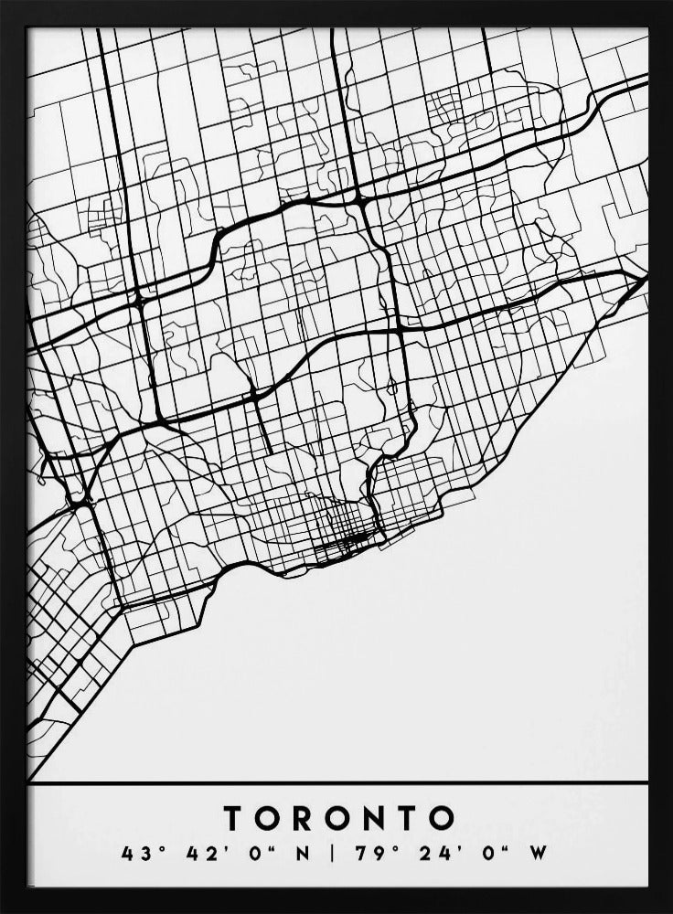 Black Maps 89 Canvas Print.