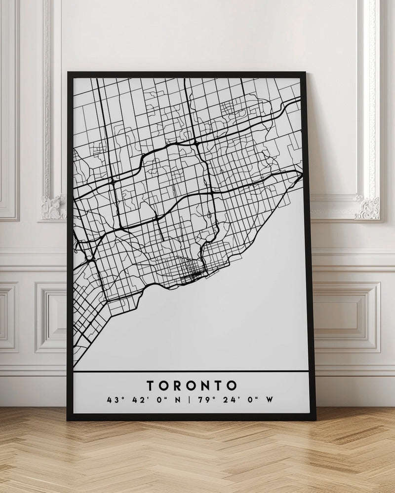 Black Maps 89 Canvas Print.