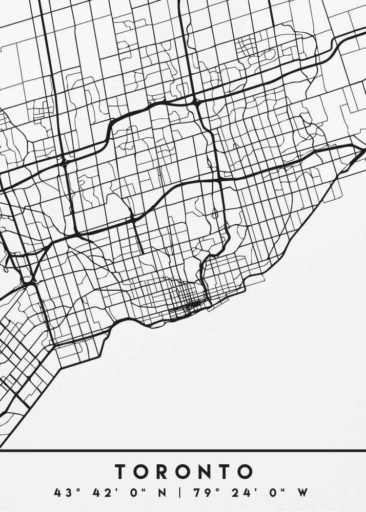 Black Maps 89 Canvas Print.